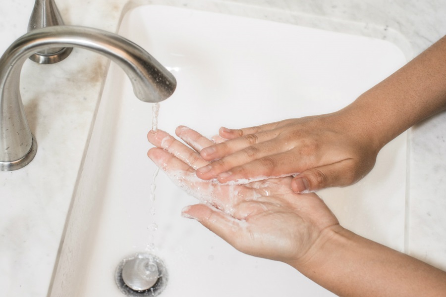 washing hands