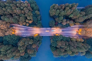 Road between islands