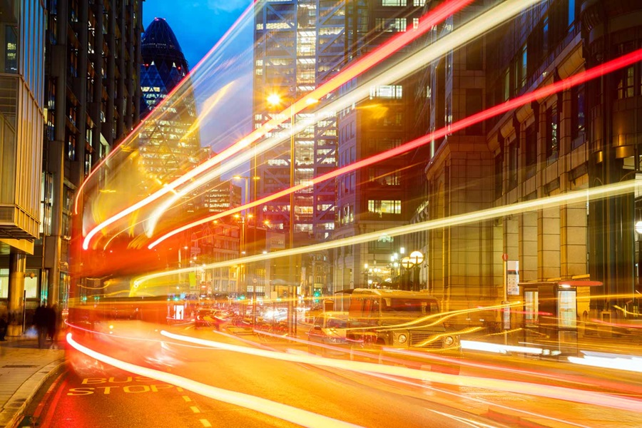 Traffic light trails