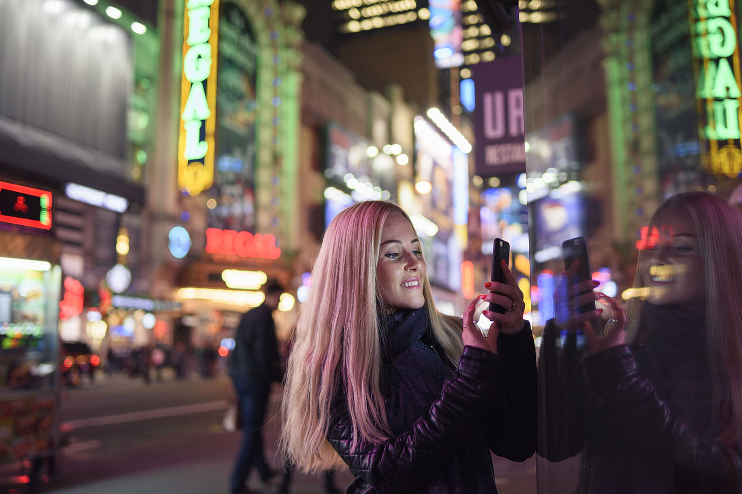 Woman with smartphone