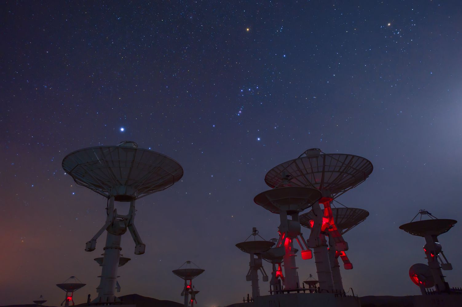 Radio spectrum imager array Under the constellation of Orion